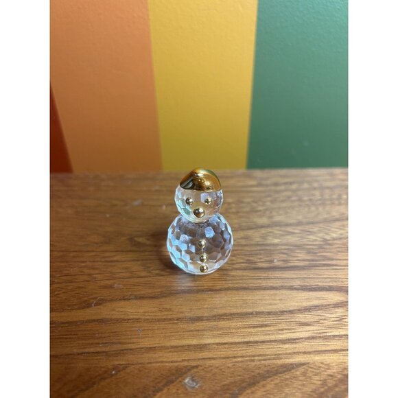Swarovski crystal mini snowman paperweight sun catcher - head glued back on - Picture 1 of 4